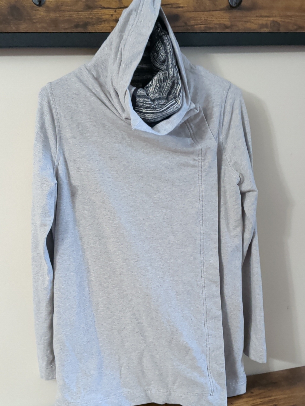 lululemon athletica Light Gray Cowl Neck Pullover